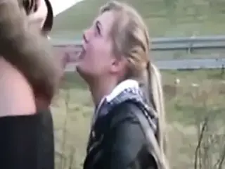 Blonde Provides A Blowjob