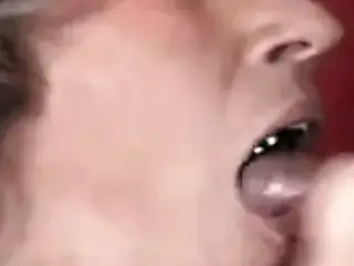 cum on mature mouth