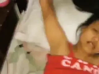 Giggles in a red tank top - Video