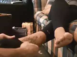 Foot Slave first time with Mistress