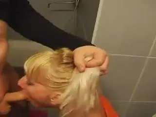 Wife surprised in the bathroom