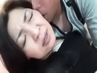 Uncensored Japanes MILF sex in the car on public