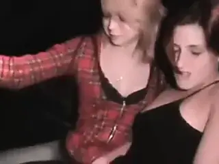 Fingering friend in car