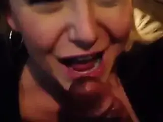 Amateur blonde milf sucking black cock