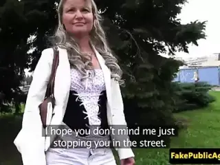 Gorgeous pulled eurobabe public fuck and suck