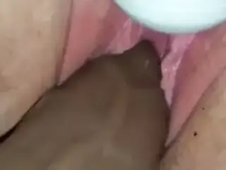 Bbw wife cums on bbc dildo