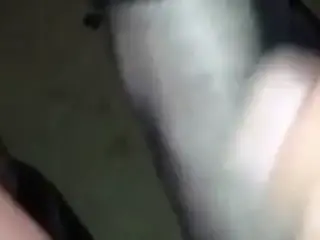 Cum on her sexy nylon feet