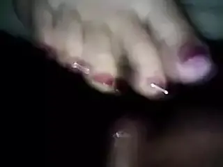 pink toes footjob toejob cumshot