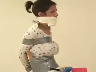 a carefully gagged little lady