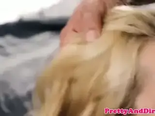 Cuckolded girlfriend throatfucked until cum