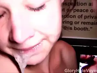 Real Gloryhole Cumshots in Mouth