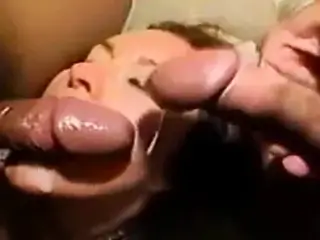 Two Men Take Turns On Womans Ass Then MiniBukkake
