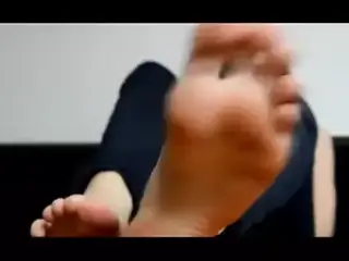 Incredible sweaty long soles of an young girl