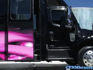 Femdoms cockriding before sucking in threeway