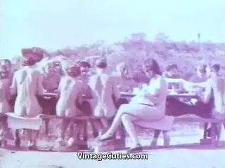 Outdoor Nudists Enjoying Naked Lifestyle (1950s Vintage)