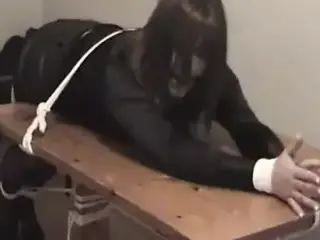 Girl restrained office bimbo bitch