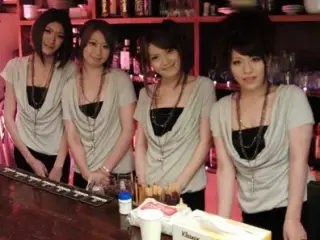 Getting fucked in a very rowdy orgy