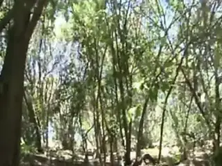 Wife injure in woods and got fucked by helpful black guy