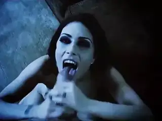 Sexy Goth Vampire Blowjob Whore Facial