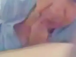 German granny gives a blowjob