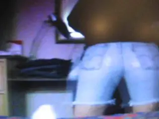 My girl making me horny in her old Levi's