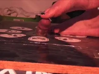 Queen plays and frustrates Slaves cock in gloryhole
