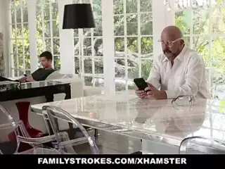 FamilyStrokes - Hot Big Tit Aunt Helps Me Cum