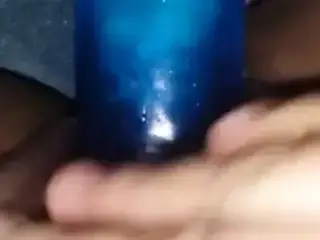 Hmoob see self pleasure paum blue vibrator