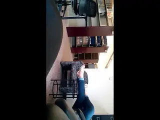 LONGER CLIP OF COLLEGE GIRL IN LIBRARY