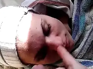 cumshot on ellies forehead