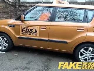 Fake Driving School Teacher fucks up the exam for pert teen