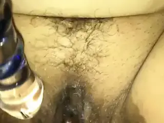 NUT ON HER PUSSY WHILE SHE MASTURBATES