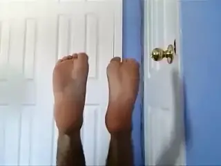 Sweaty socks and boy feet after jog