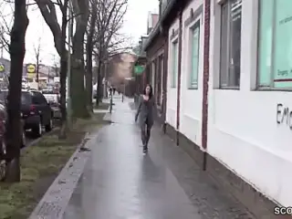 Stranger Seduce German Teen From Street to Fuck for Cash