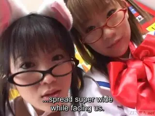 Subtitled Japanese cosplay virtual masturbation support