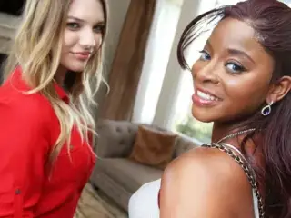 Interracial Lesbian Sex With Kenna James & Jasmine Webb