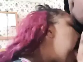 Thot sucking dick then her boyfriend calls