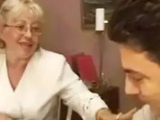 Granny Teacher Flirts With Her Student