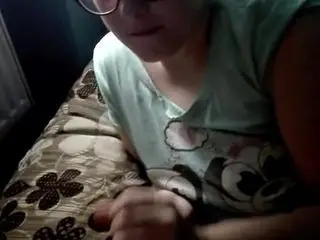 Wife nice handjob with big cumshot