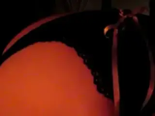 black panties ass tease