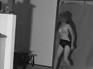 Real amateur in high heels strips and finger her pussy