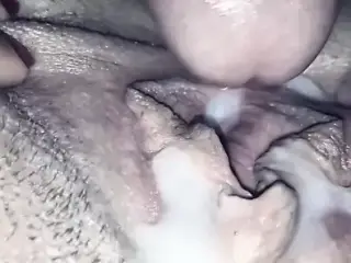 Cum inside my hole. Jerkoff creampie closeup.