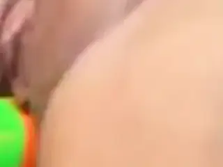 Asian using hairspray in lussy