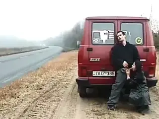 german couple fuck on street