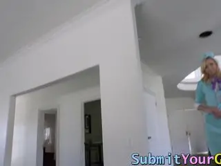 Stewardess rewarded with a creamy facial