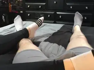 Sockjob with cumshot
