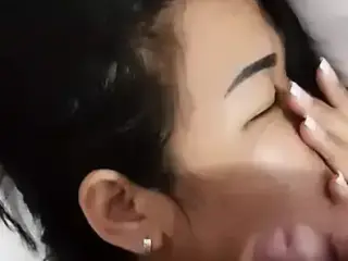 Wifes first time facial