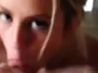 Perfect blonde eat my cum