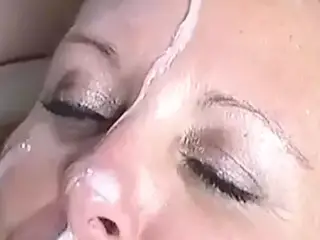 Facial and licked clean by a female friend