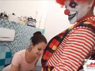 Brutal...!!! Fieser Horror Clown, benutzt mich als Anales Fi